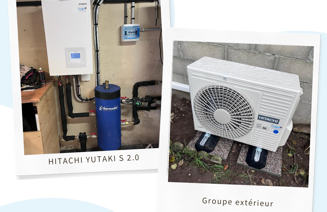Installation d&rsquo;une pompe à chaleur air eau à St Laurent Nouen (41220).