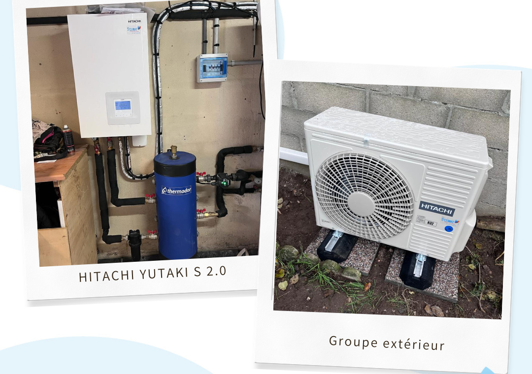 Installation d&rsquo;une pompe à chaleur air eau à St Laurent Nouen (41220).