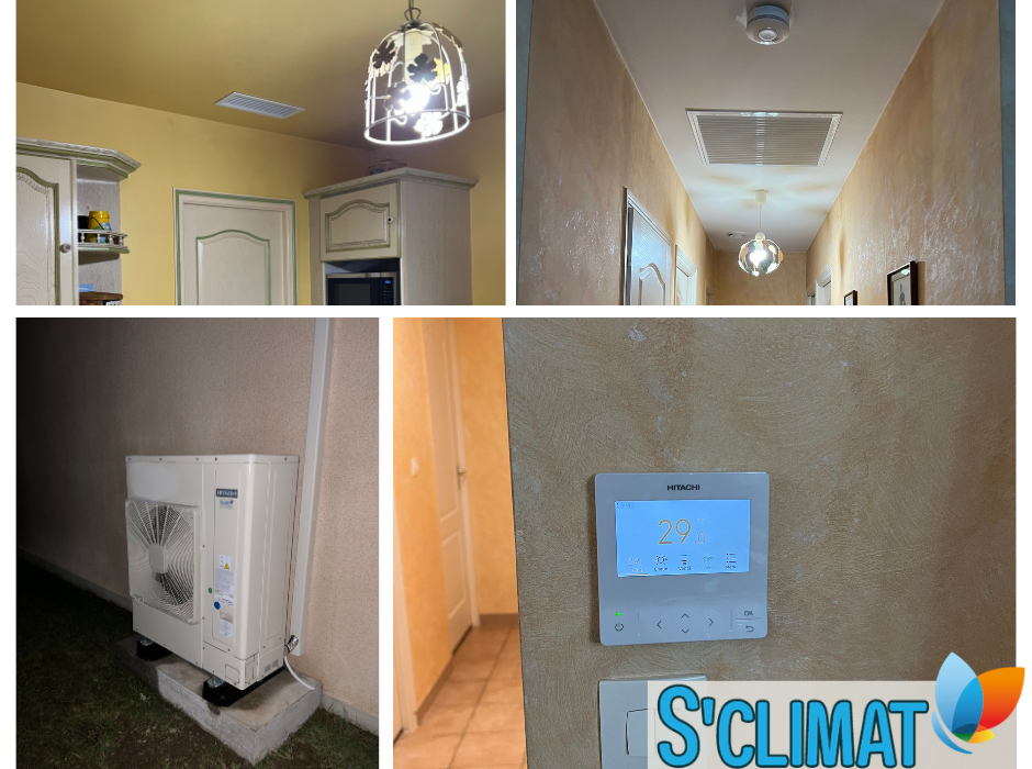 Installation d&rsquo;une pompe à chaleur air/air gainable Hitachi à la chaussée St Victor (41): un confort invisible été comme hiver