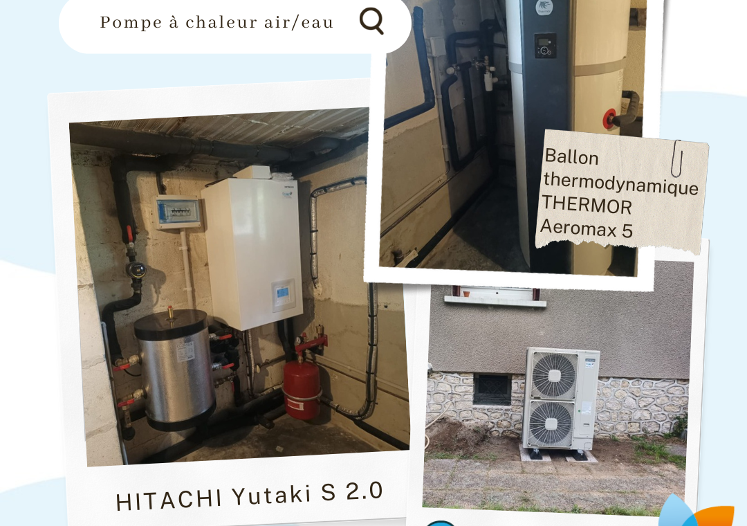 Installation d’une pompe à chaleur air/eau et d’un ballon thermodynamique à Baccon (45130)